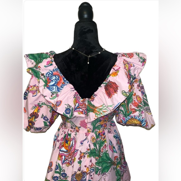 Banjanan Scorpio Tropical Pink Dress- Medium - Picture 9 of 10